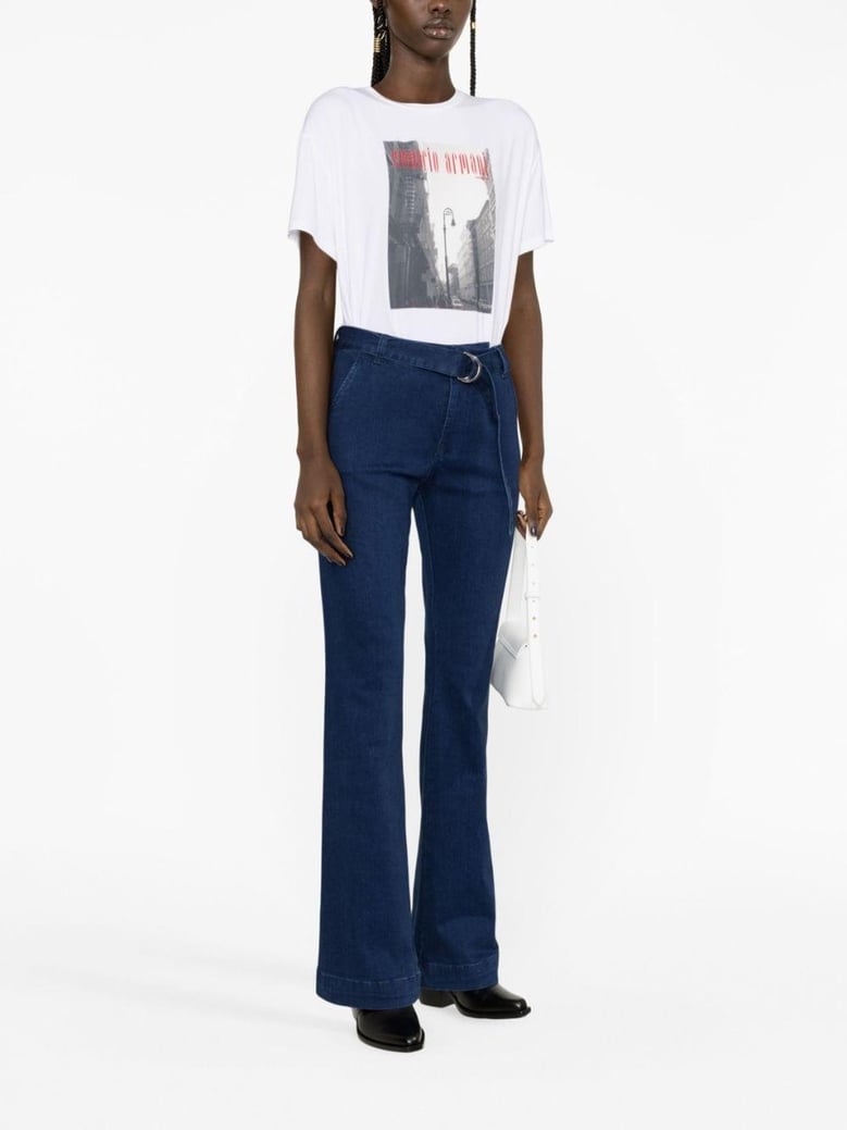 le high flare belted trouser by Selfnex