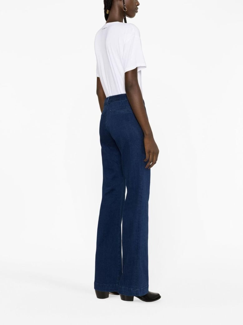 le high flare belted trouser by Selfnex