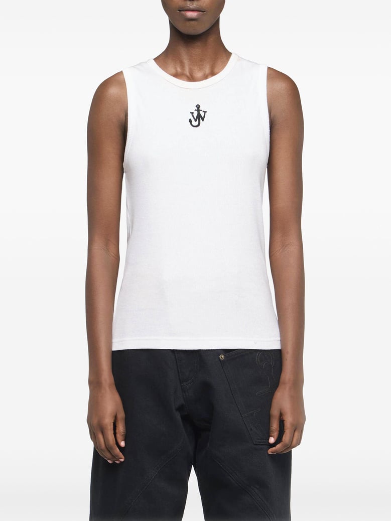 anchor embroidery vest by Selfnex