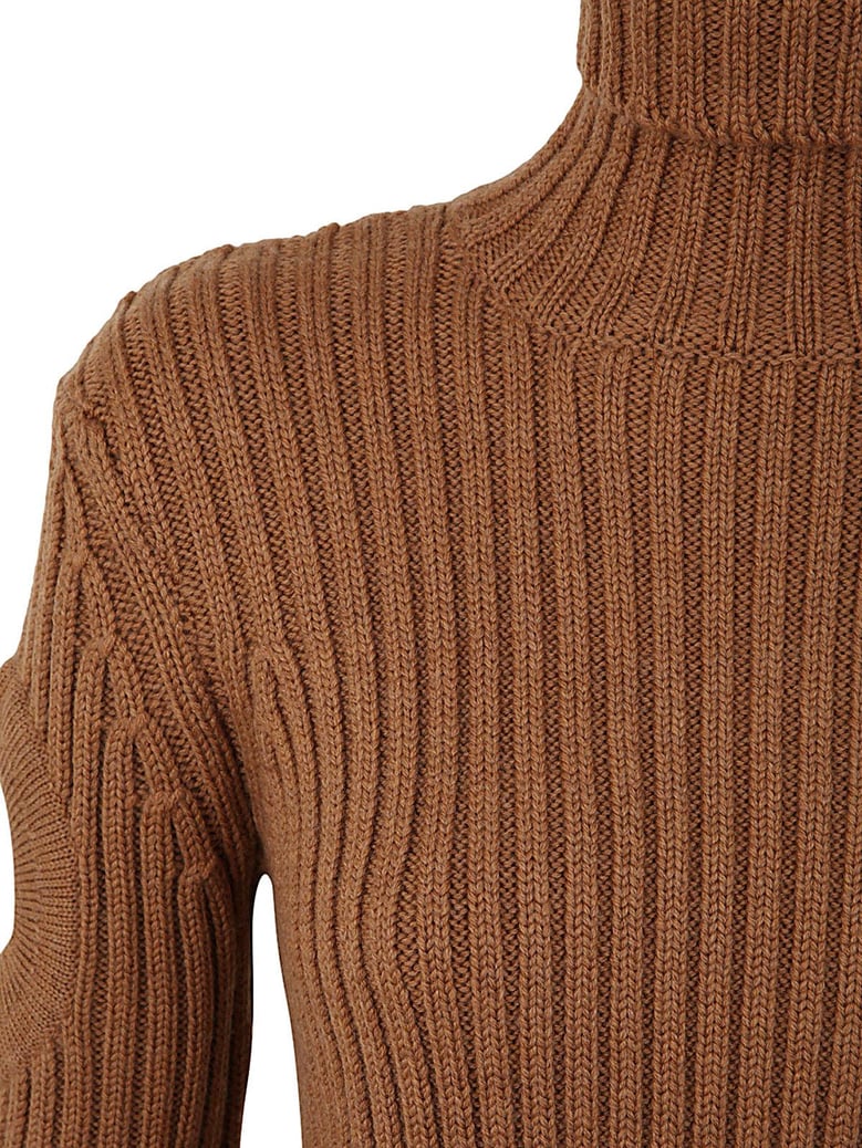 cut out sleeve turtleneck jumper by Selfnex