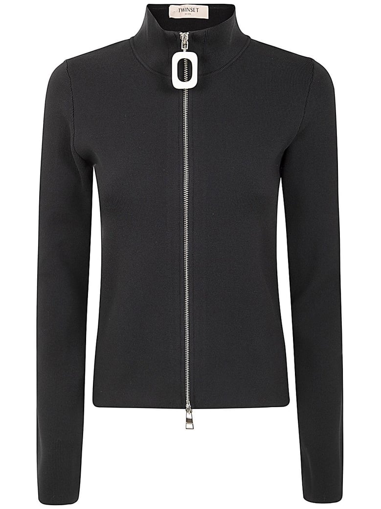 fitted zip up cardigan longe sleeve by Selfnex