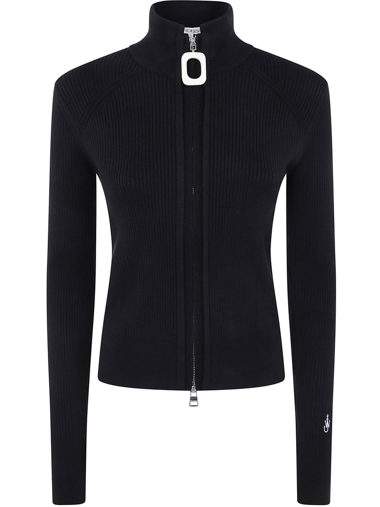 fitted zip up cardigan by Selfnex