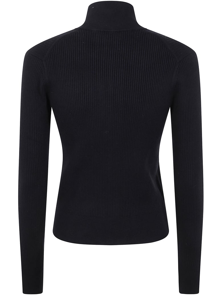 fitted zip up cardigan by Selfnex