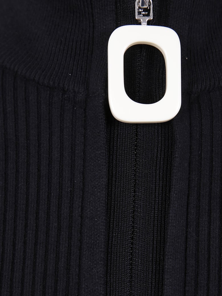 fitted zip up cardigan by Selfnex