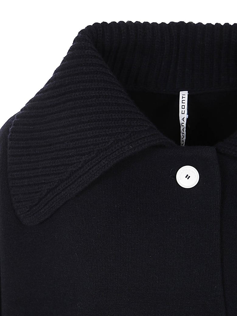 blue wool polyamide coat by Selfnex