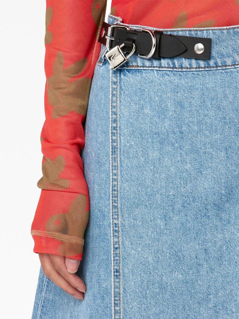 padlock strap mini skirt by Selfnex