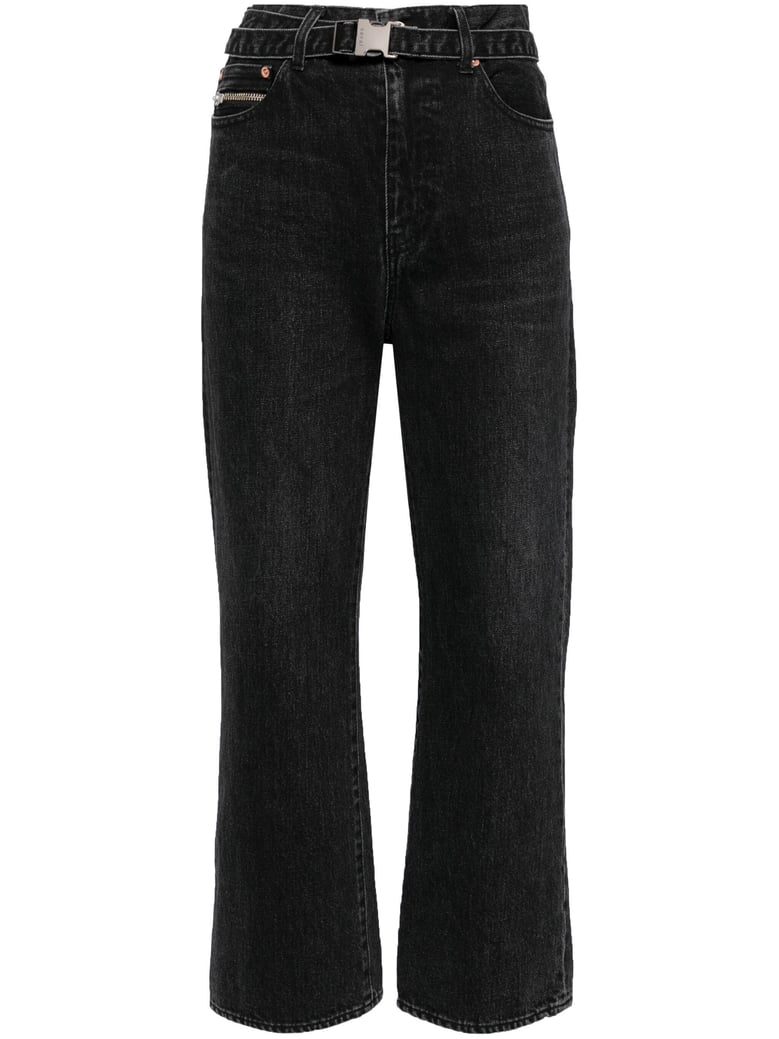 boot cut denim pants by Selfnex