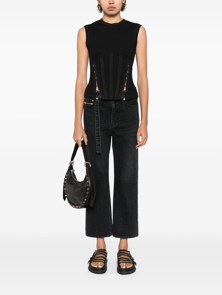 boot cut denim pants by Selfnex