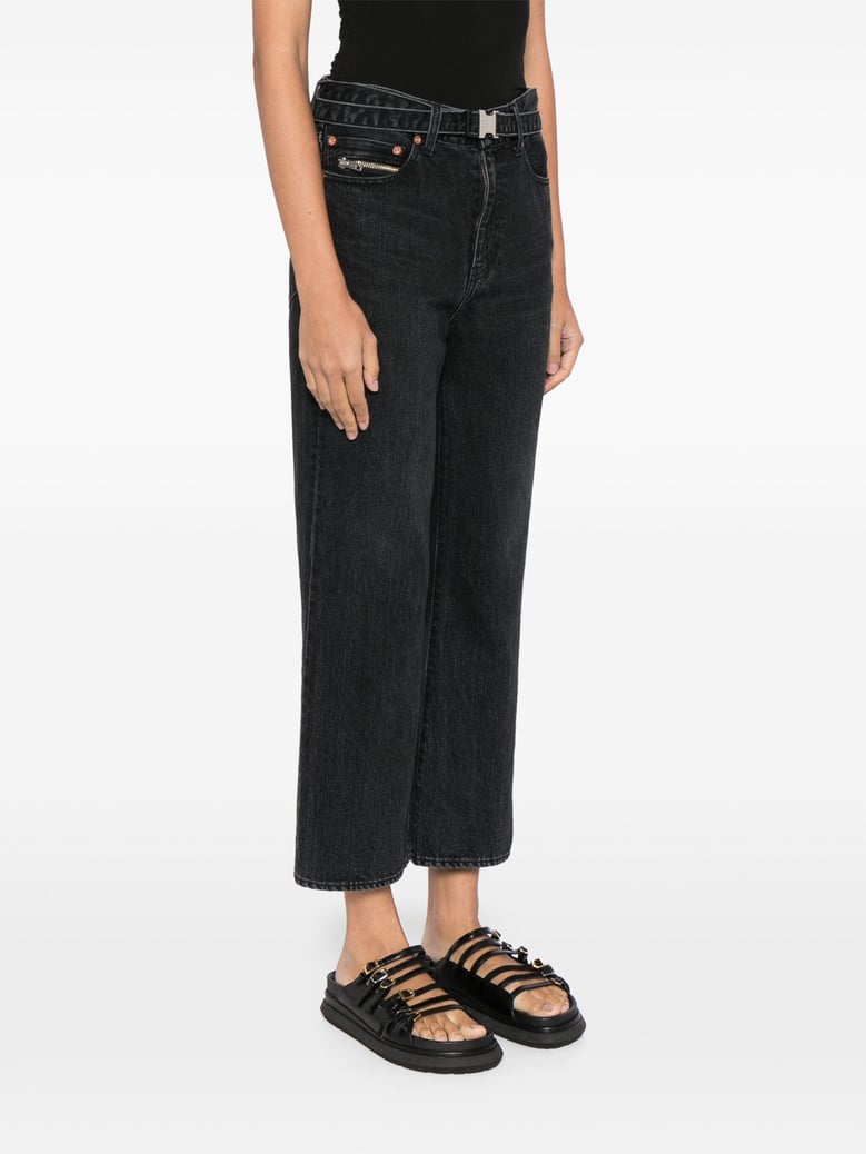 boot cut denim pants by Selfnex