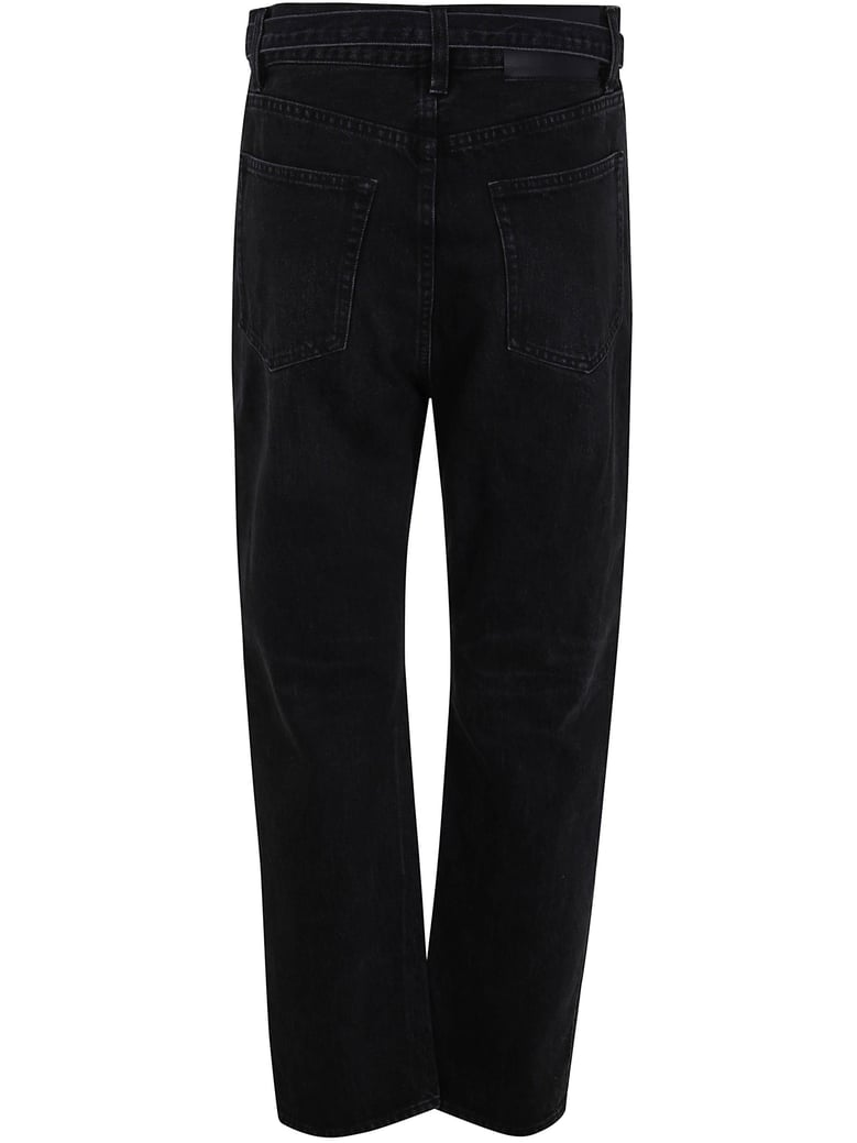 straight denim pants by Selfnex