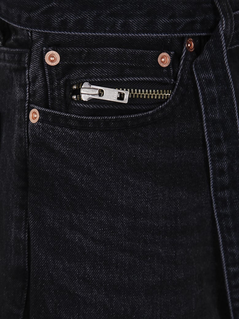 straight denim pants by Selfnex