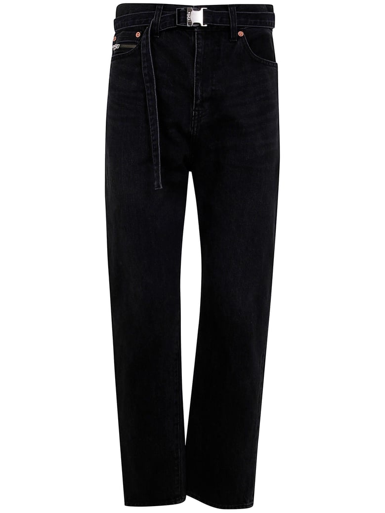 straight denim pants by Selfnex
