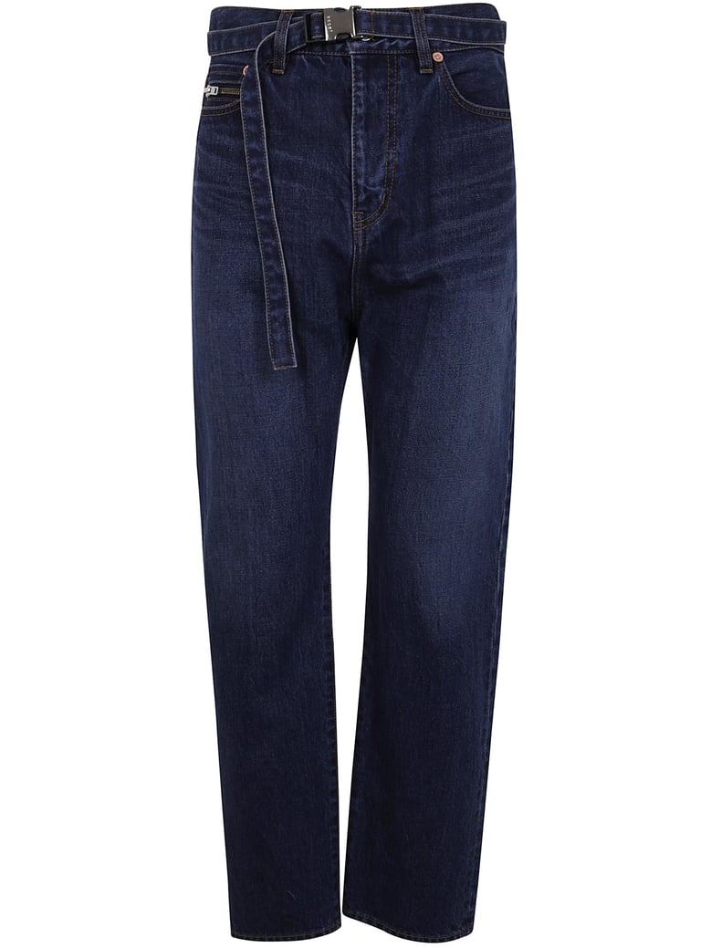 straight denim pants by Selfnex