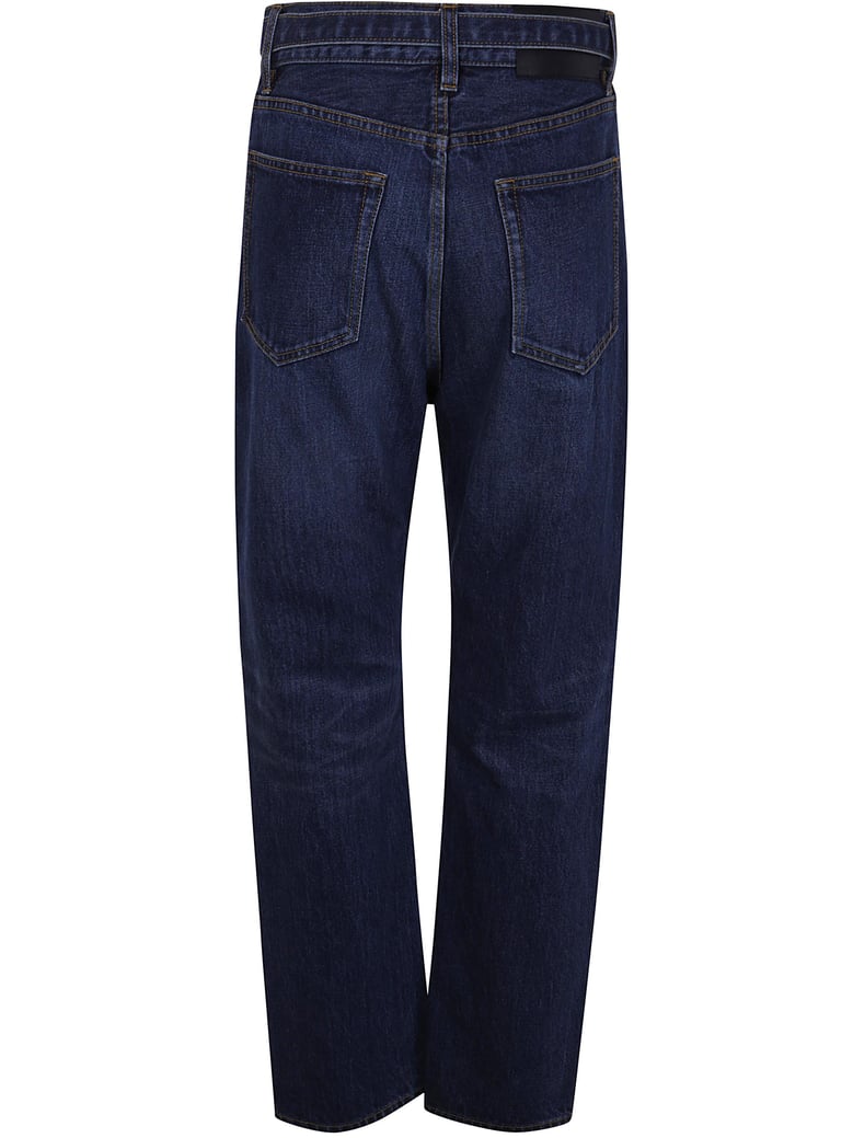 straight denim pants by Selfnex