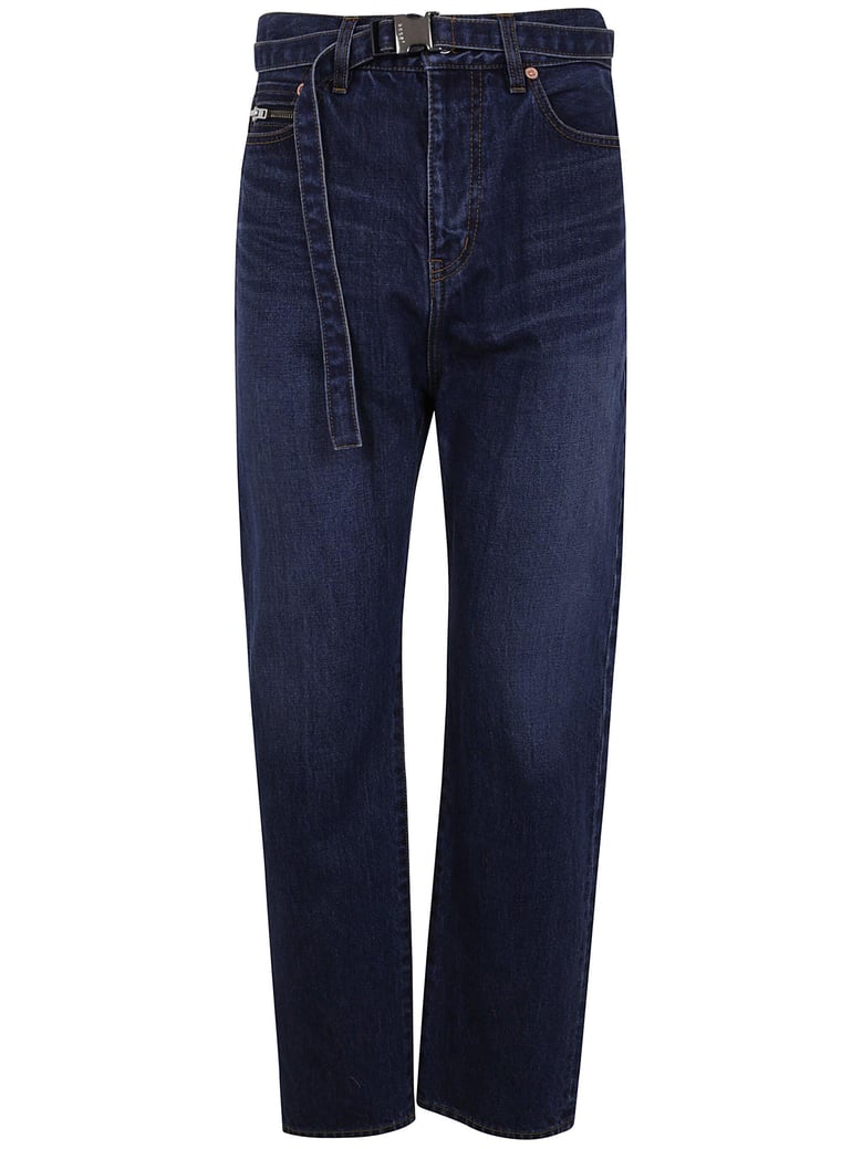 straight denim pants by Selfnex