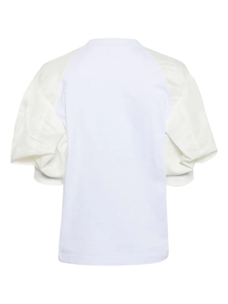 nylon twill x cotton jersey t-shirt by Selfnex