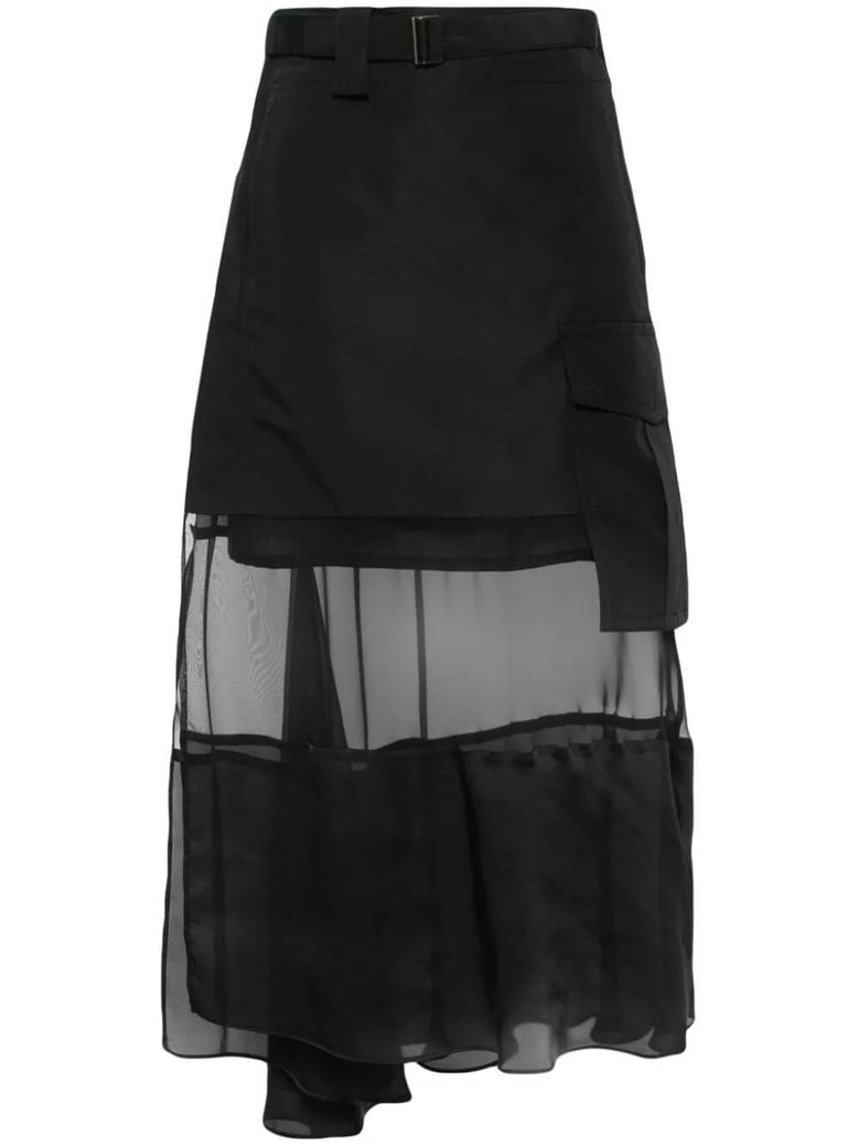 fabric combo skirt by Selfnex