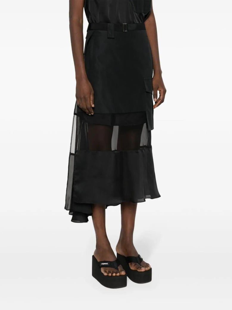 fabric combo skirt by Selfnex