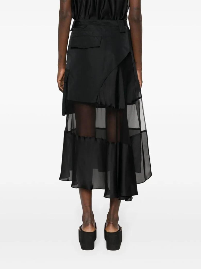 fabric combo skirt by Selfnex