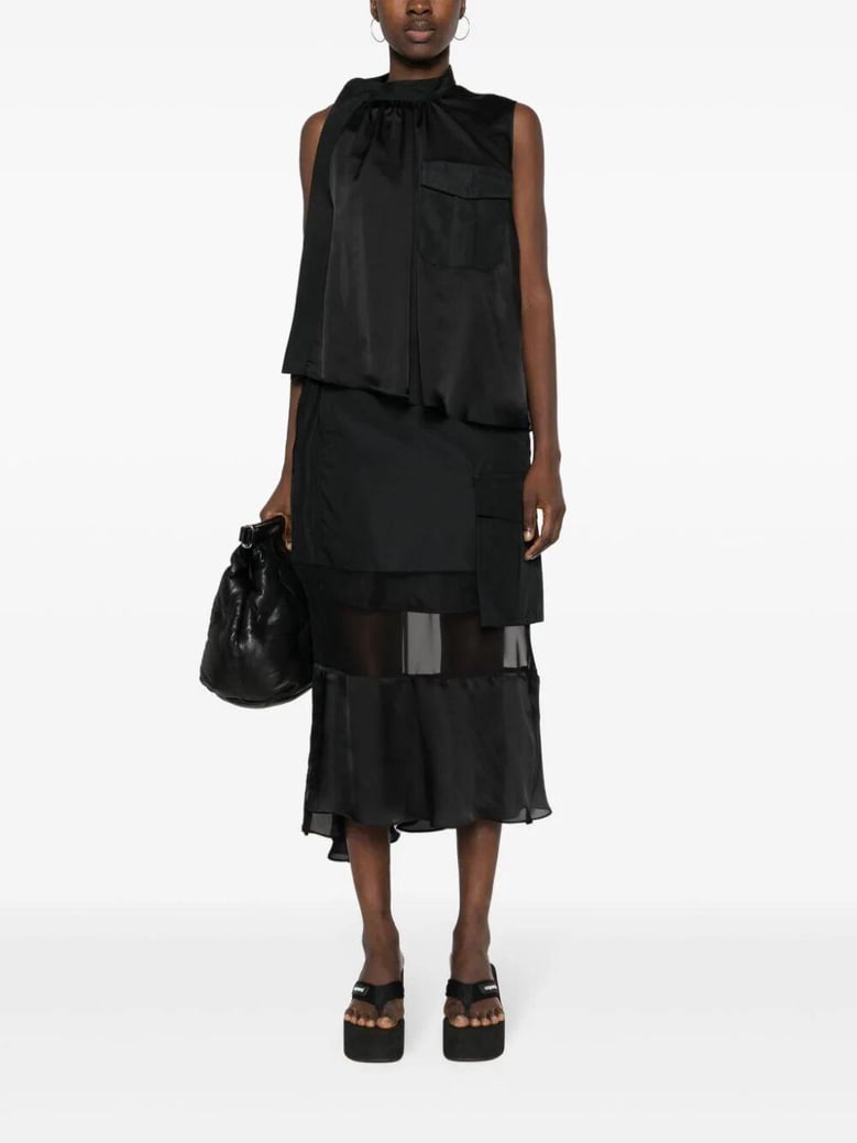 fabric combo skirt by Selfnex