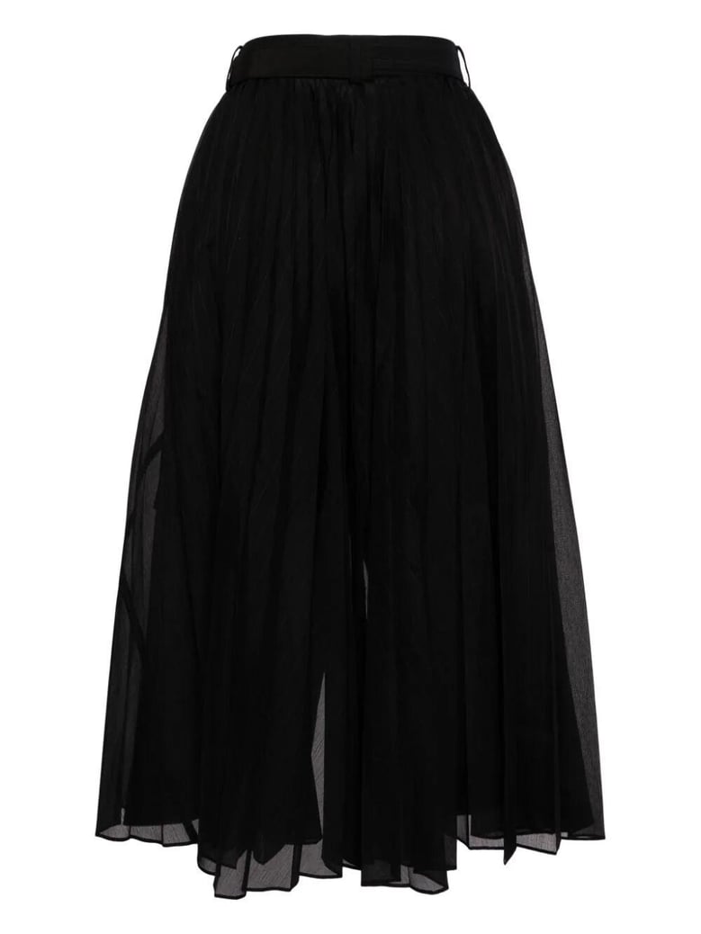 chalk stripe glencheck skirt by Selfnex