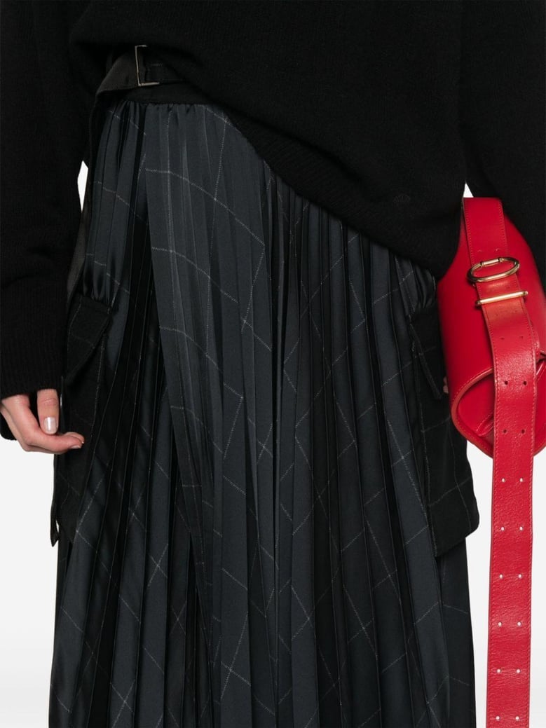 windowpane skirt by Selfnex