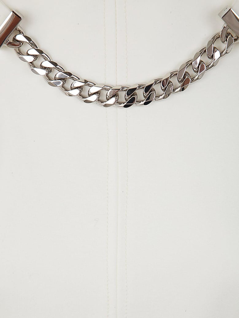 neck chain long sleeve dress by Selfnex
