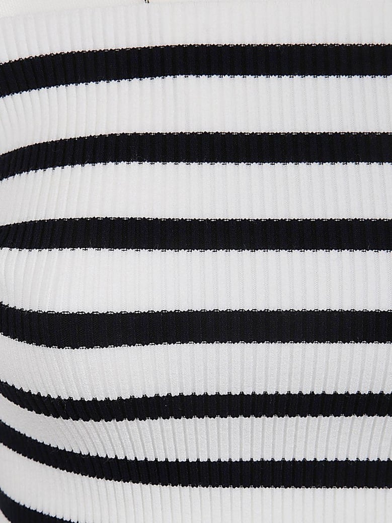 ribbed mariniere pullover with transparent window detail by Selfnex