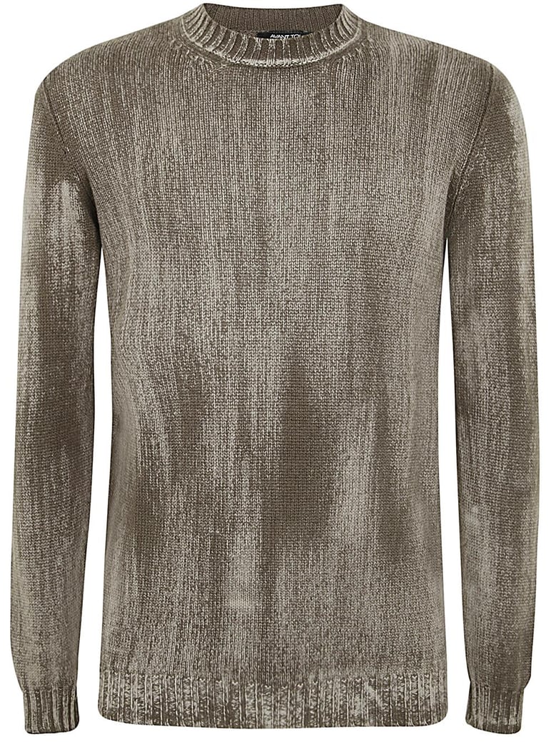 tonal effect round neck off gauge pullover by Selfnex
