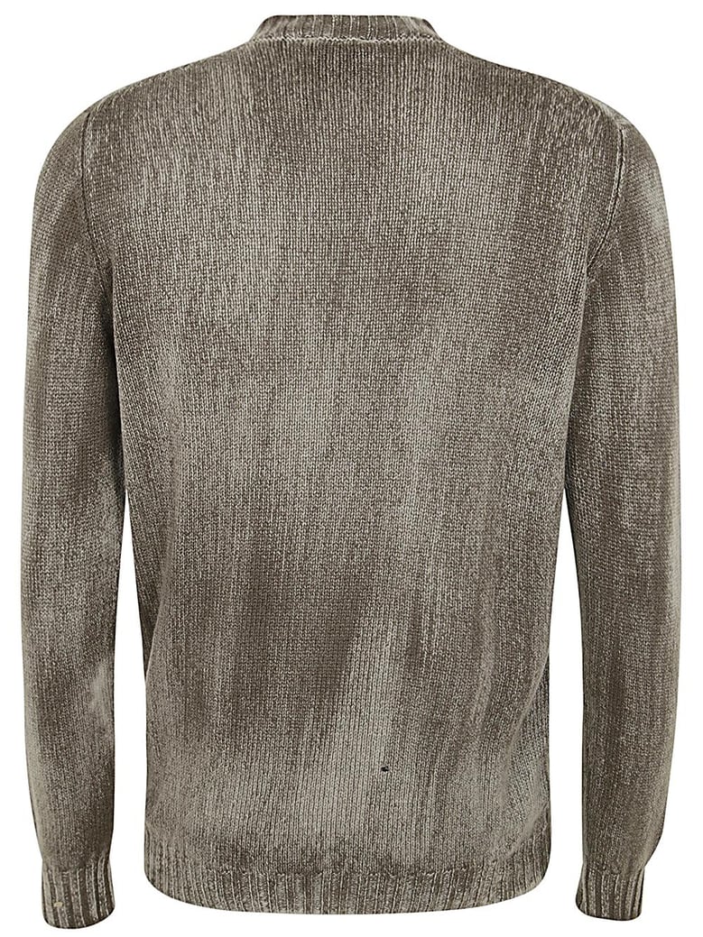 tonal effect round neck off gauge pullover by Selfnex