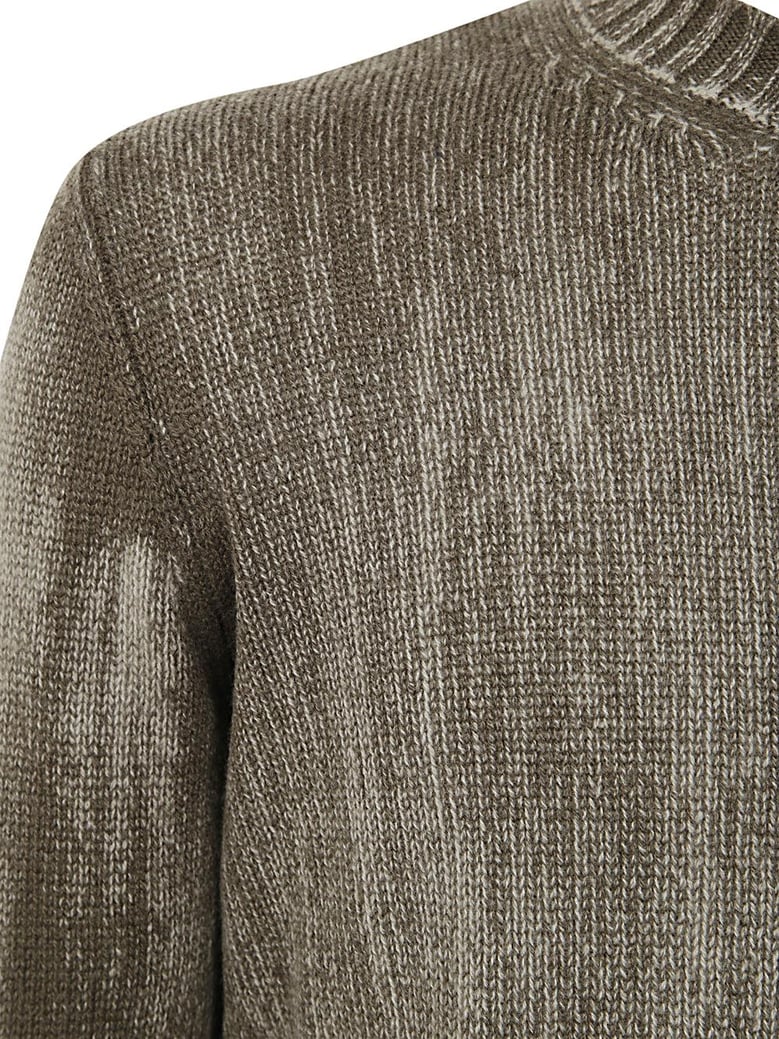 tonal effect round neck off gauge pullover by Selfnex