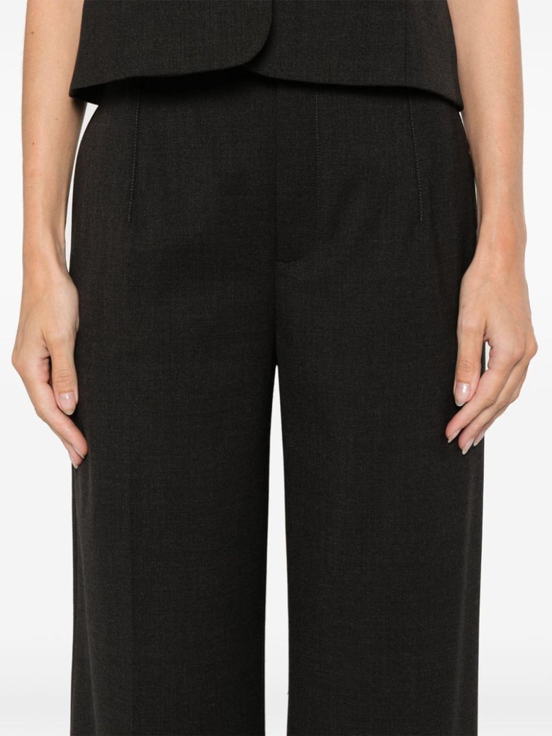 grey virgin wool elastane pants by Selfnex