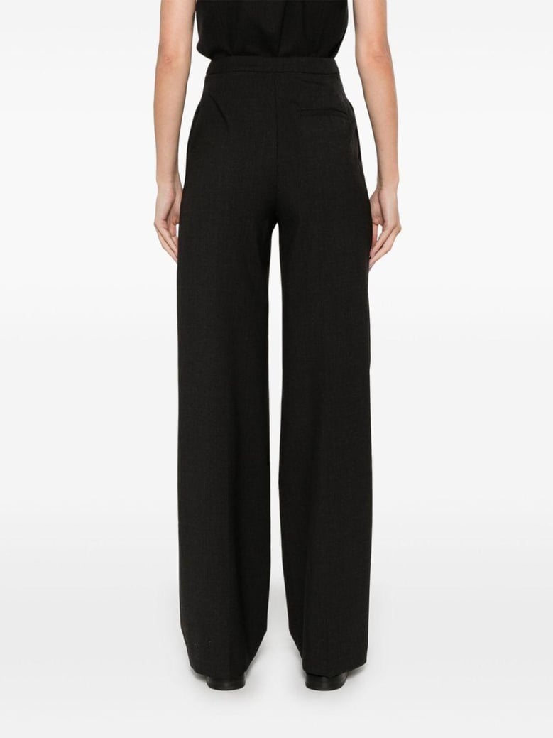 grey virgin wool elastane pants by Selfnex