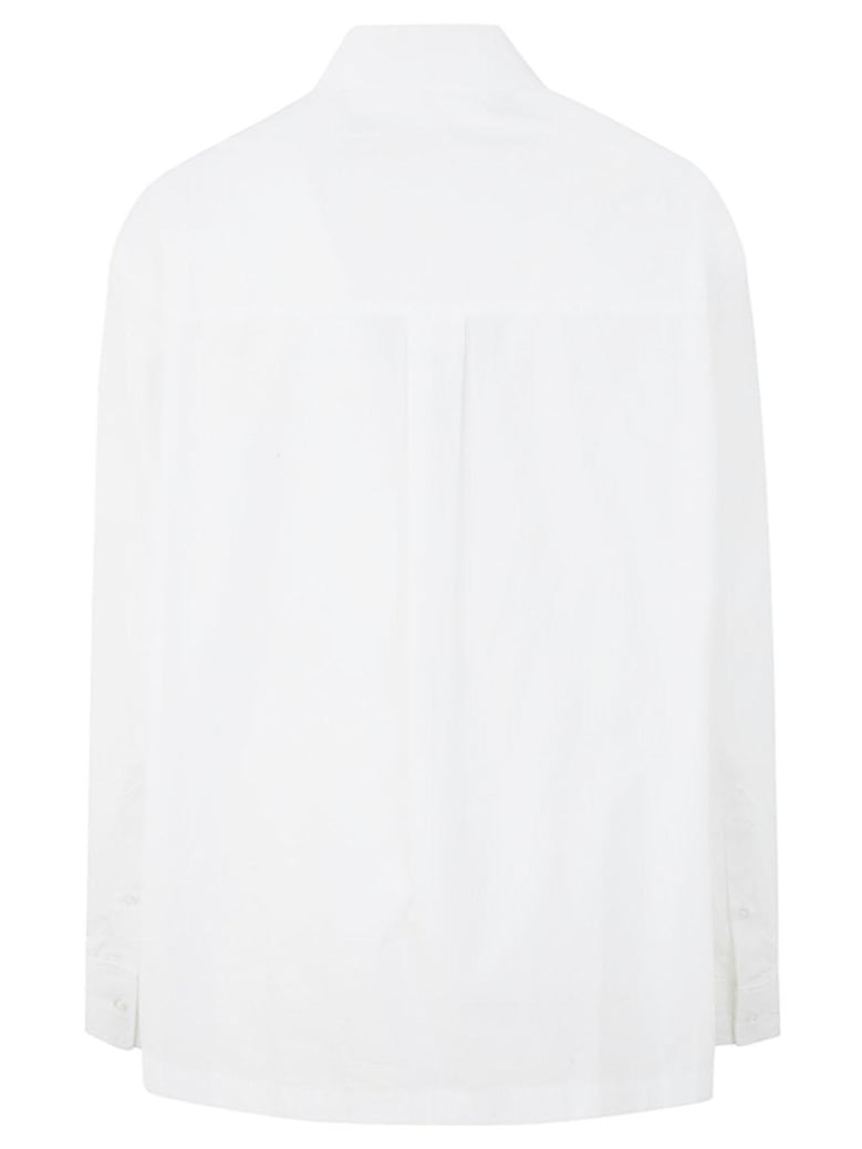 button up long sleeve shirt with logo apple patch by Selfnex