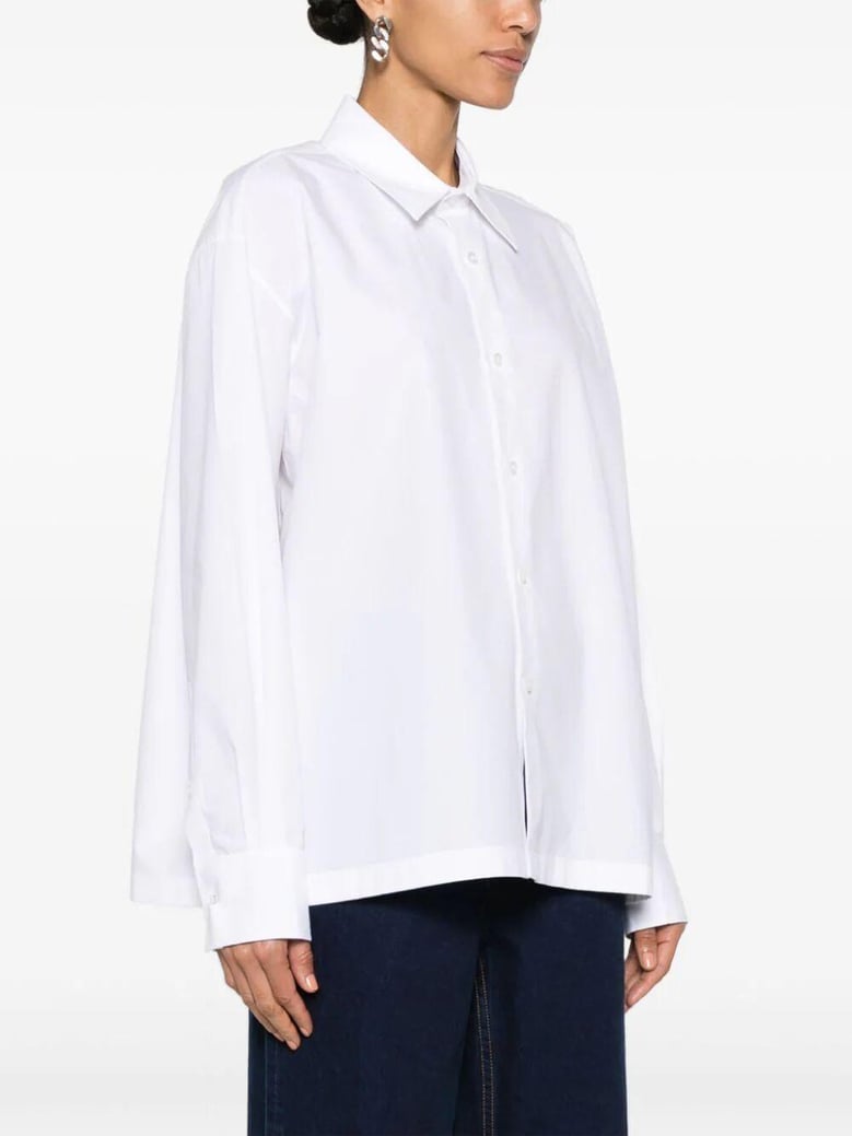button up long sleeve shirt with logo apple patch by Selfnex