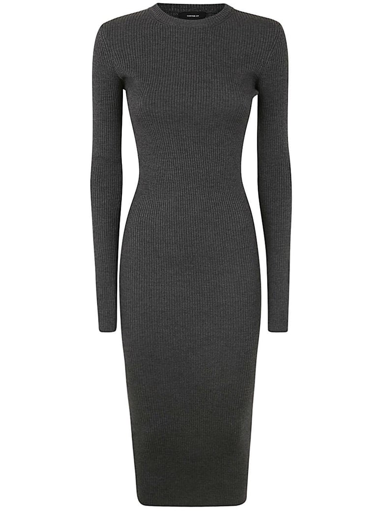 ribbed long sleeve dress by Selfnex