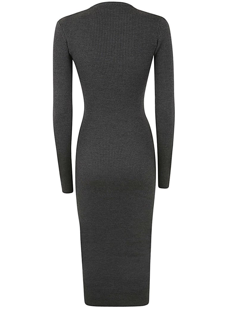 ribbed long sleeve dress by Selfnex