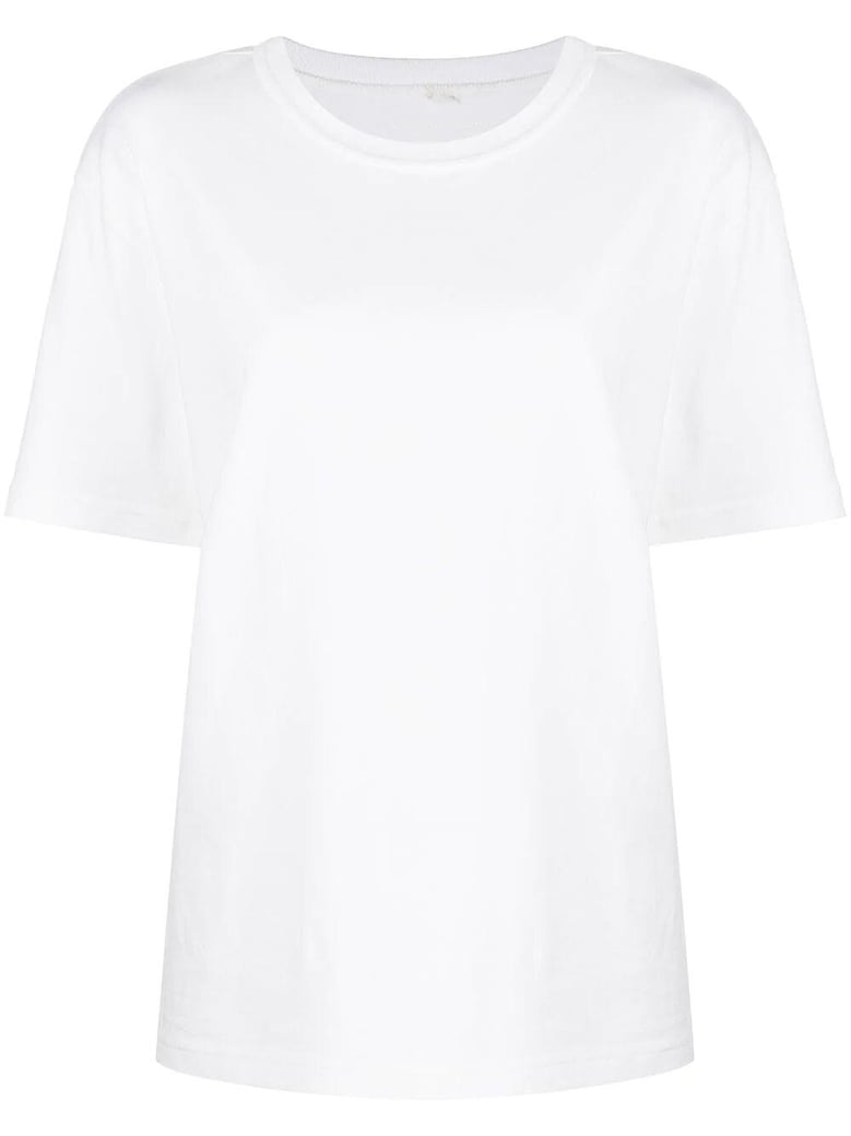 essential jersey short sleeve tee with puff logo and bound neck by Selfnex