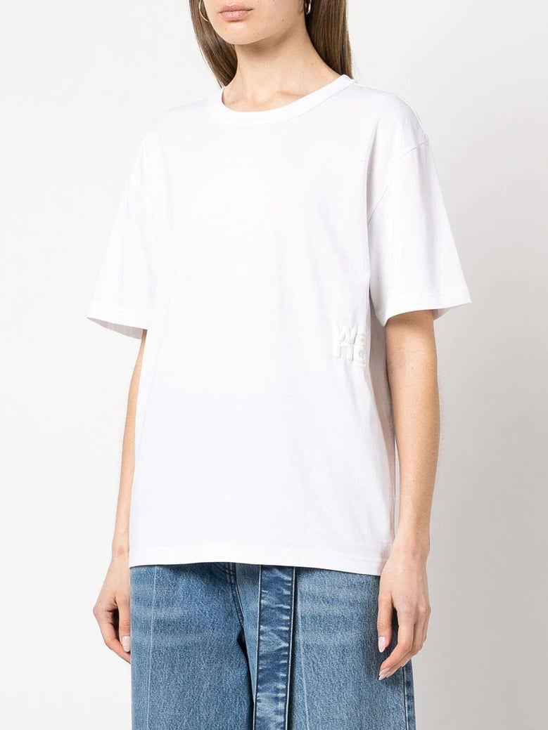 essential jersey short sleeve tee with puff logo and bound neck by Selfnex