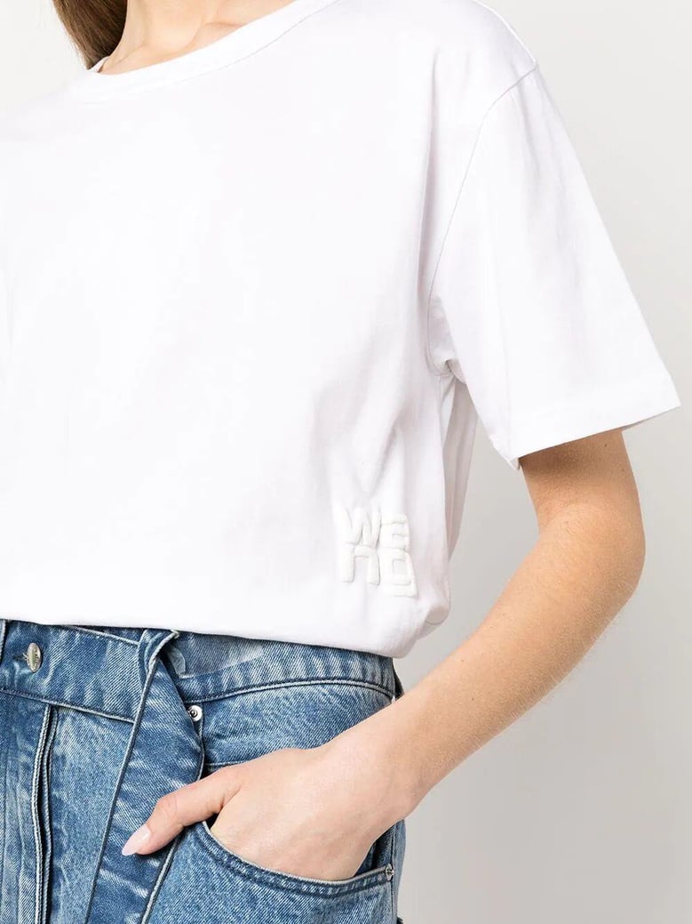 essential jersey short sleeve tee with puff logo and bound neck by Selfnex
