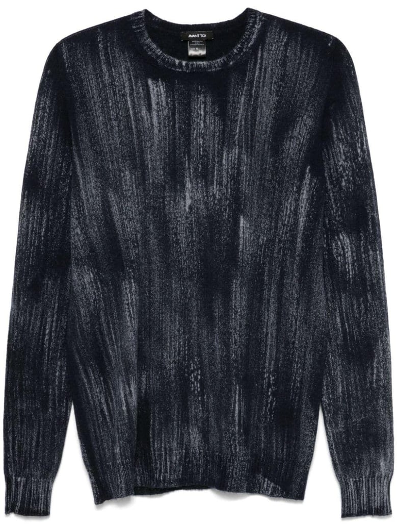 tonal effect round neck reversible pullover by Selfnex