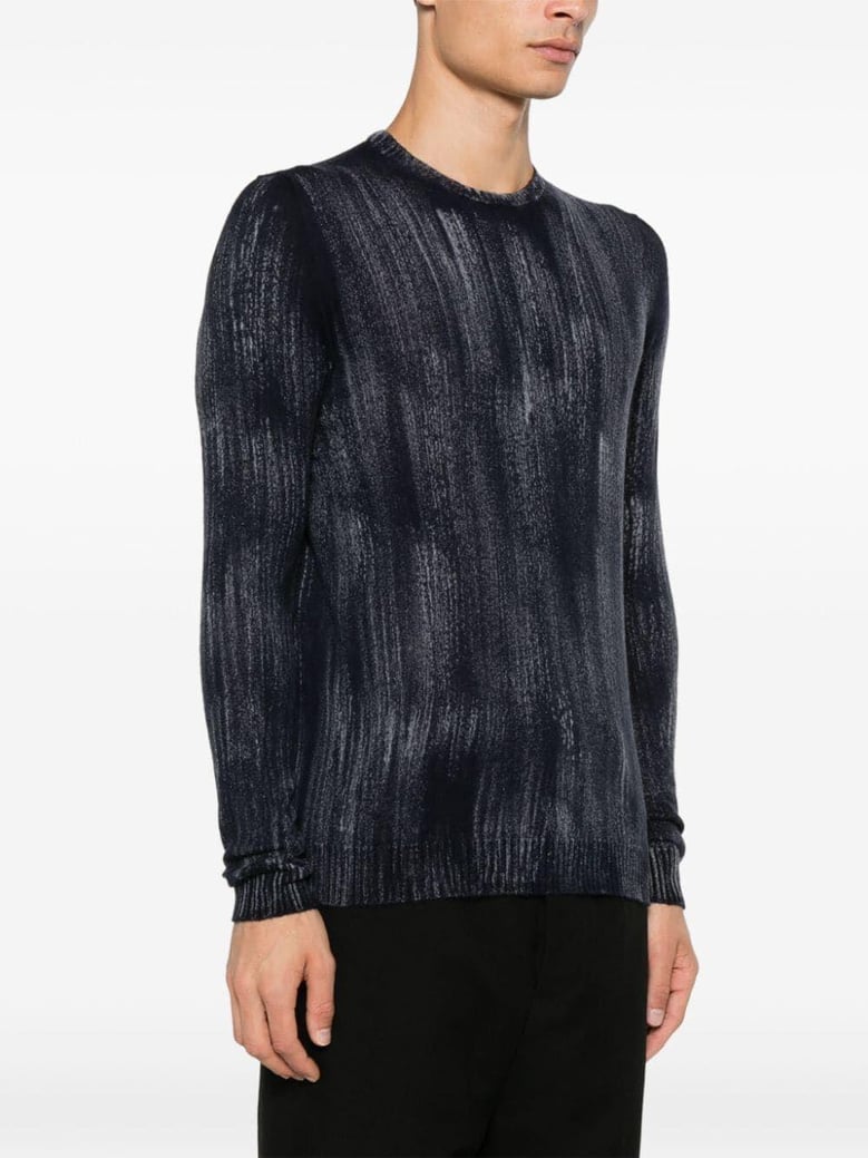 tonal effect round neck reversible pullover by Selfnex