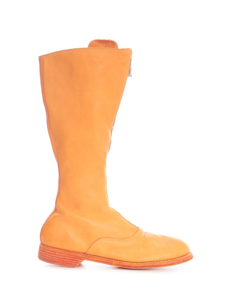 front zip army boots sole leather by Selfnex
