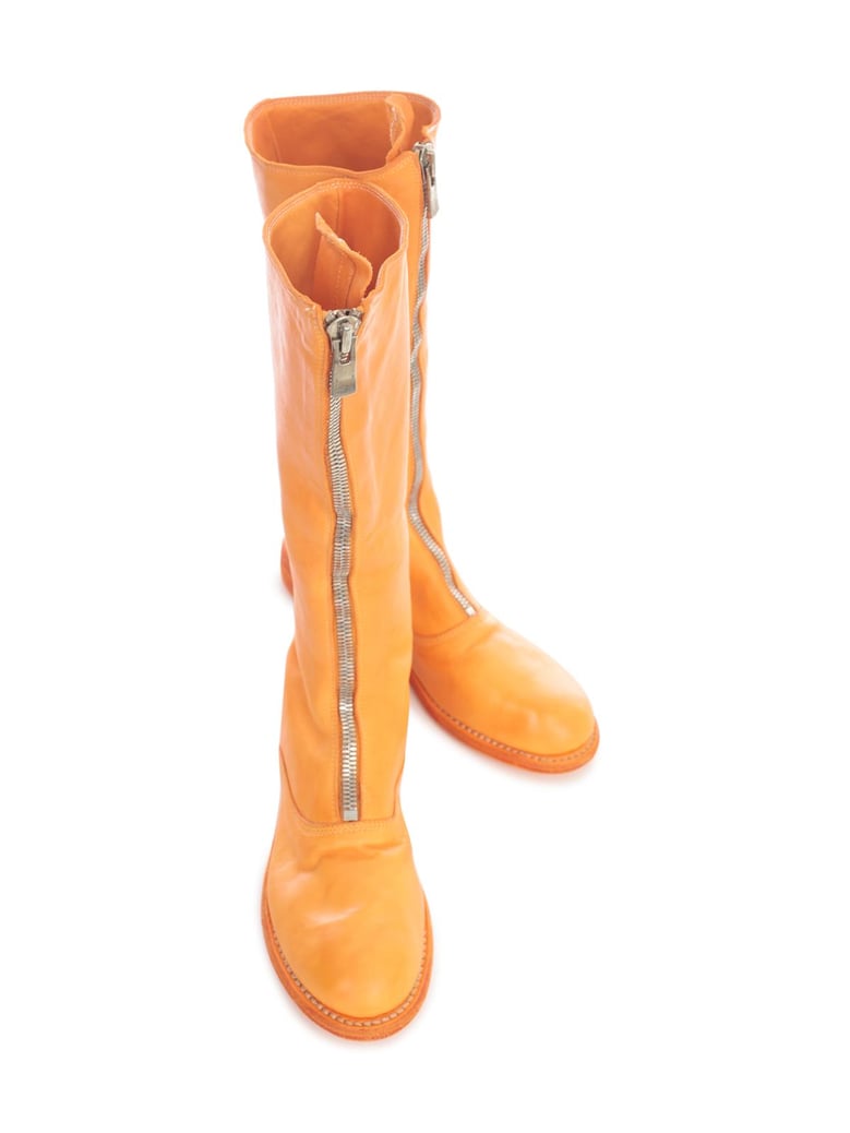 front zip army boots sole leather by Selfnex
