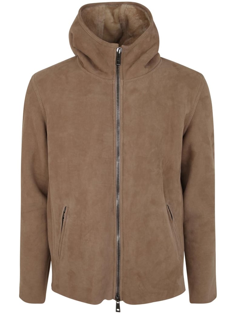 sheepskin bomber jacket by Selfnex