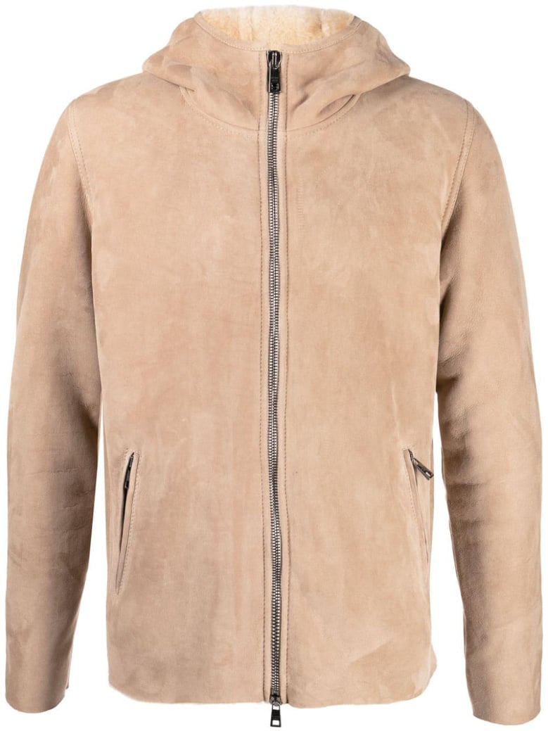 sheepskin bomber jacket by Selfnex