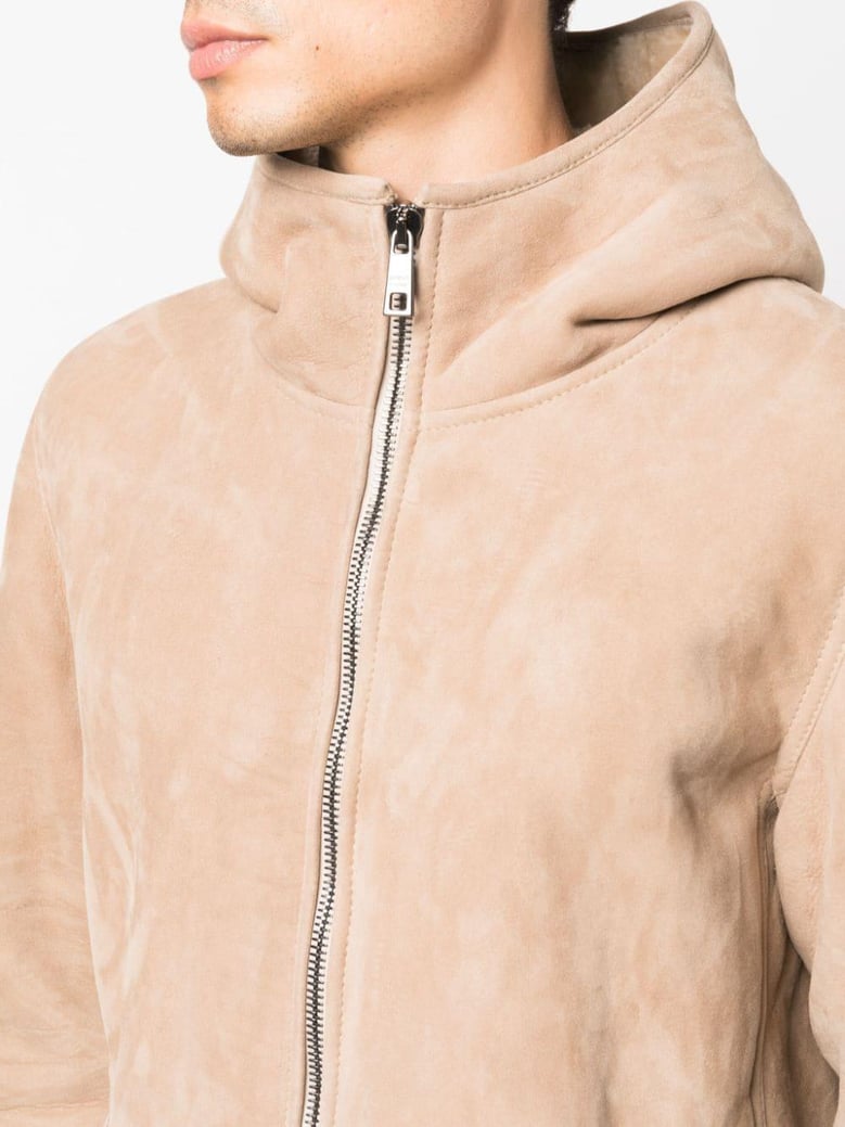sheepskin bomber jacket by Selfnex
