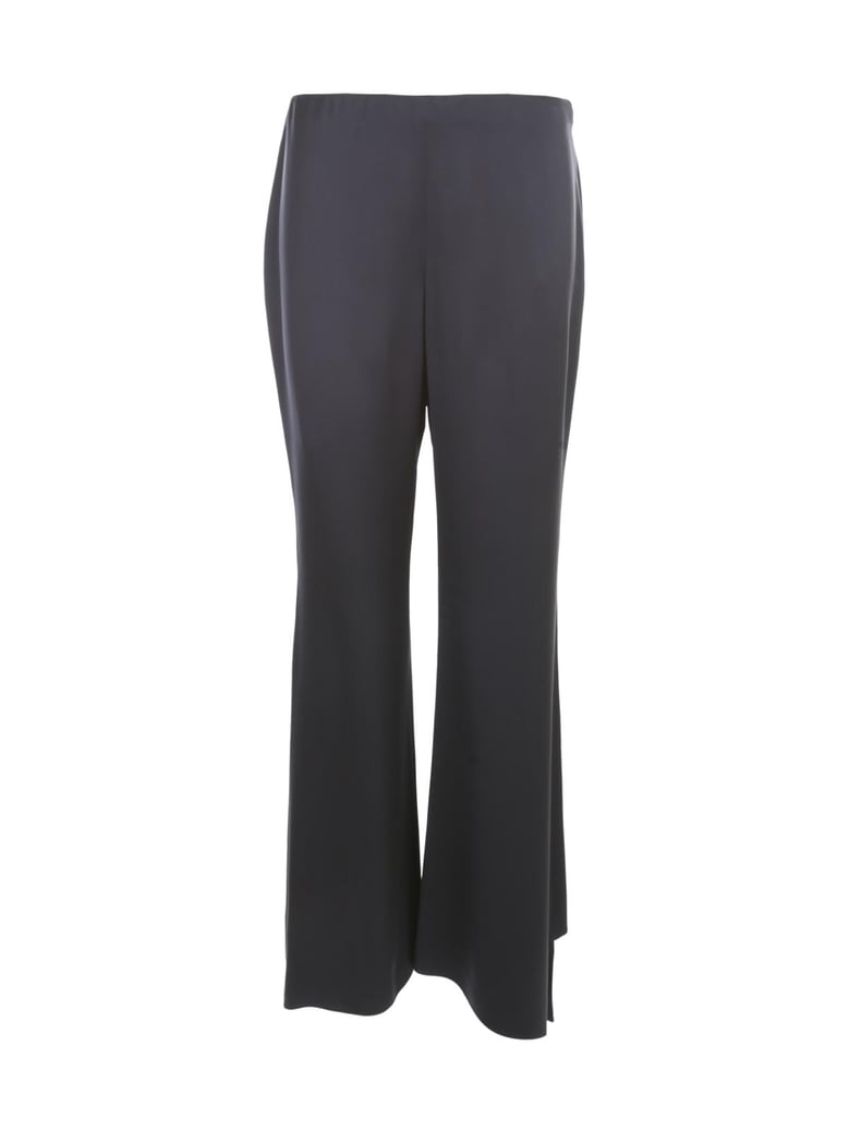 satin asymmetrical bottom pants by Selfnex