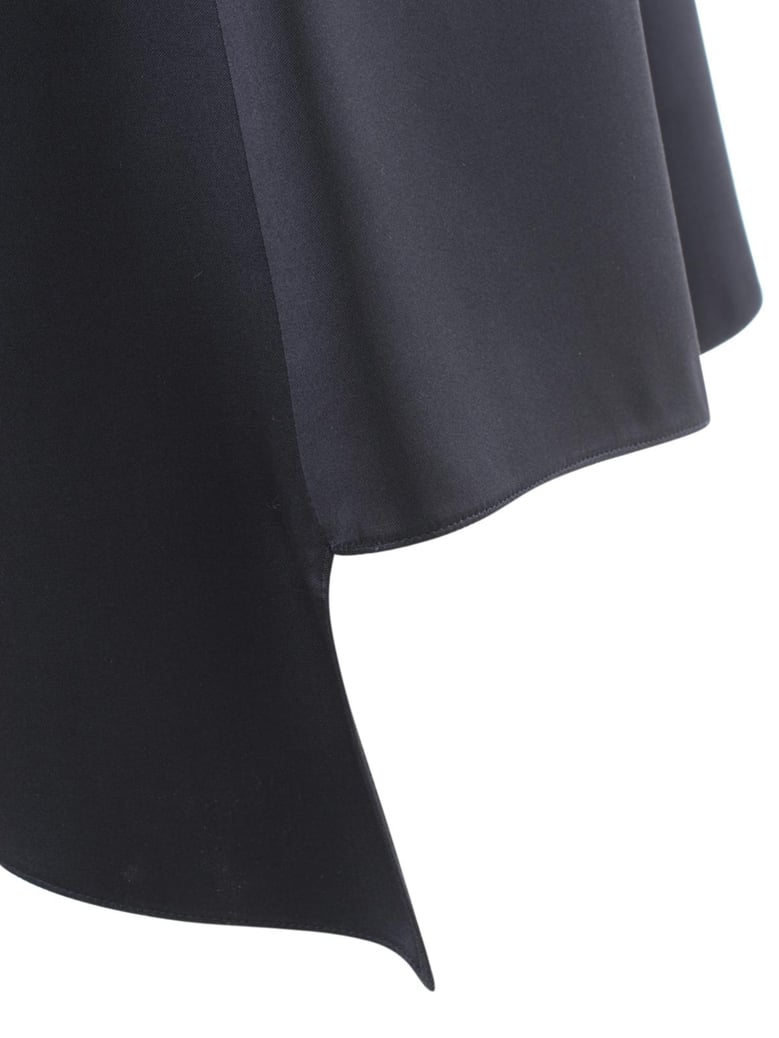 satin asymmetrical bottom pants by Selfnex