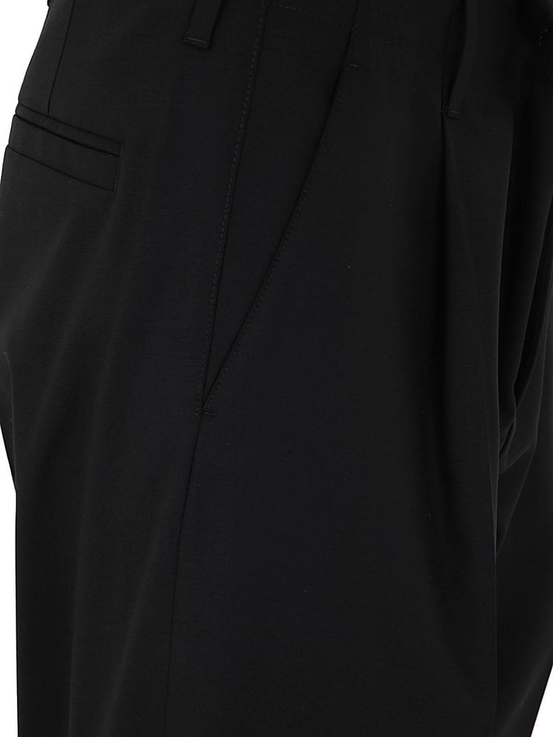 black stretch wool pant by Selfnex